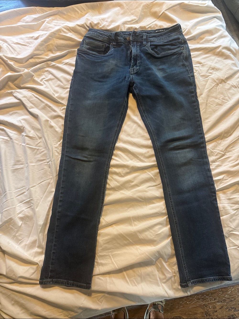 Buffalo David Bitton ASH X Men's 31w 30L  Dark Blue Slim Straight Jeans